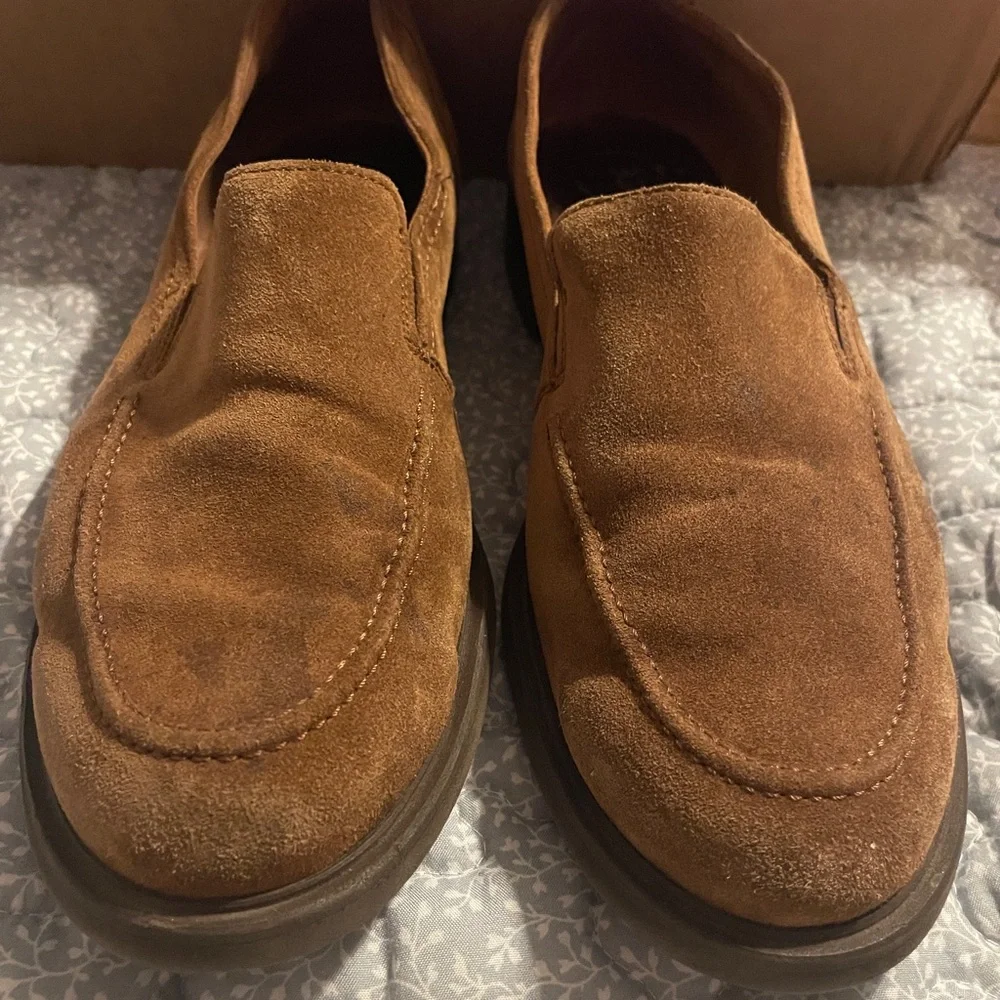 Paul Green Women's Shelby Leather Nut Suede Flats Loafers US 8.5 UK 6 Preppy‎